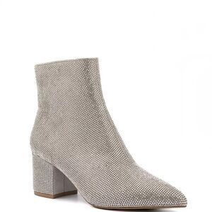 Sugar Sparkling Silver Ankle Booties